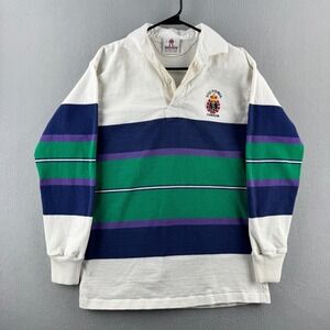 Vintage Barbarian Rugby Shirt Mens Large Heavy Cotton Polo 90s Victoria Canada